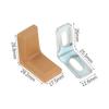 20Pcs 90 Degrees L Shape Corner Brackets with Plastic Cover Right Angle Corner Brace Joint for Shelves Wooden Furniture Cabinet