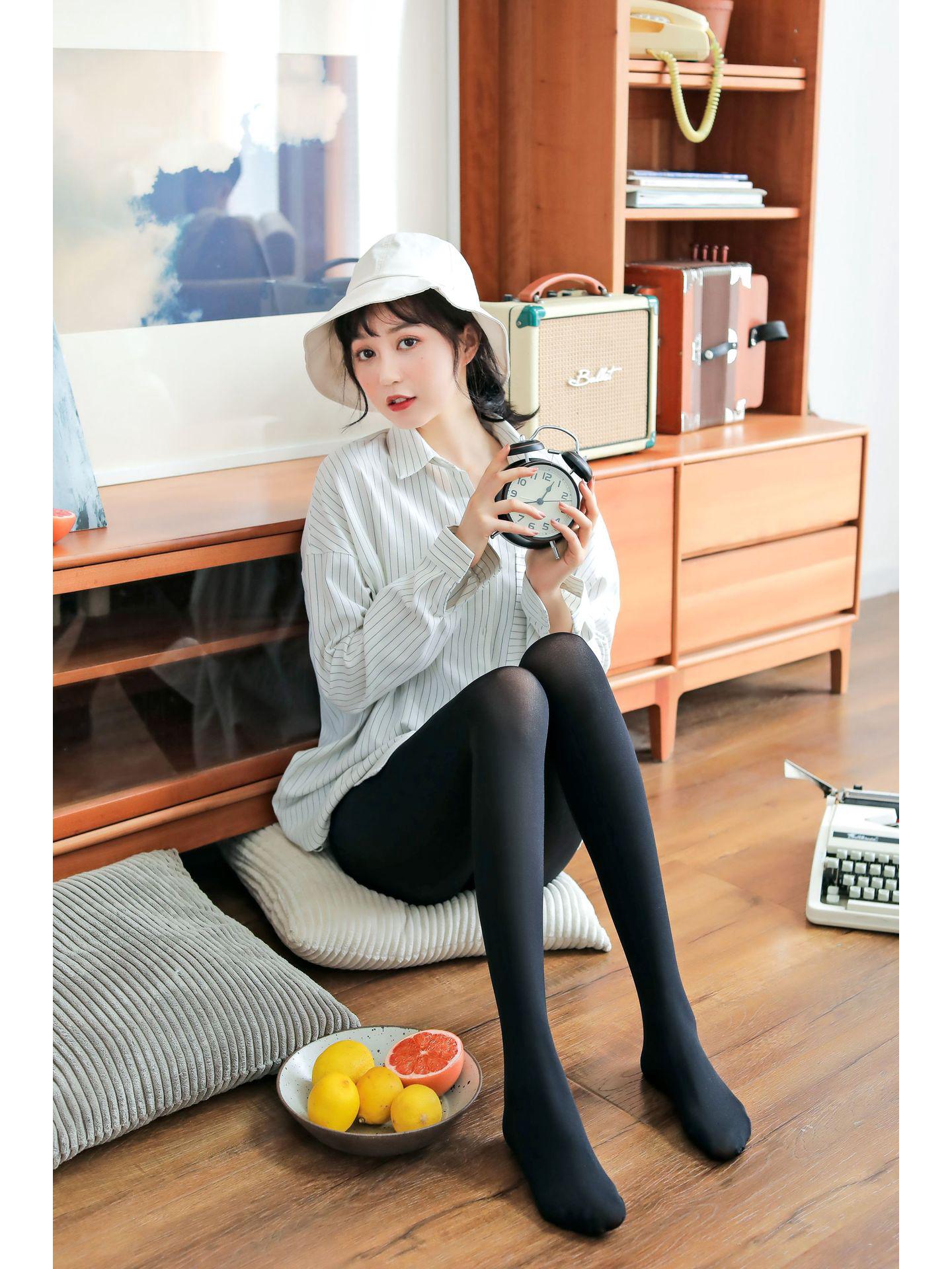 

Женские носки Pincai для коррекции фигуры и приподнятия бедер: Две пары носков Plus Velvet Bottoming Socks для осени и зимы 120D Pantyhose - 15℃ to 20℃