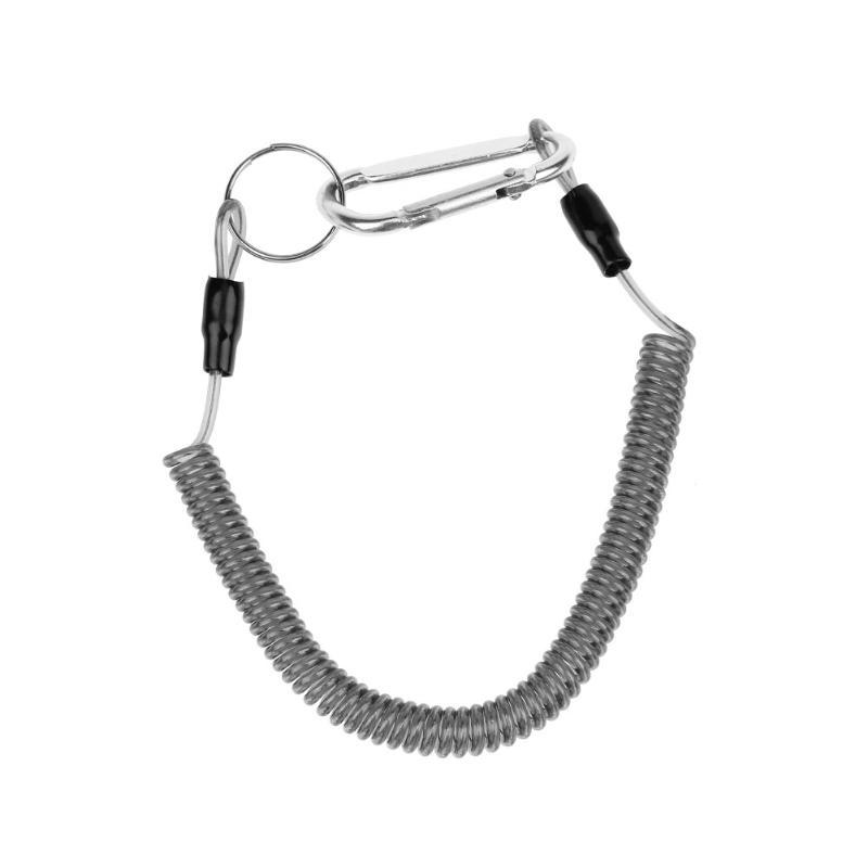 1Pc Mountaineering Buckle Wire Rope Fishing Gear Missed Rope Key Anti-lost Lanyard Retractable Fast