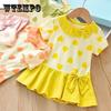 Vestidos de verão para meninas Roupas infantis Vestidos de princesa para bebês Moda Saias de malha de algodão para crianças