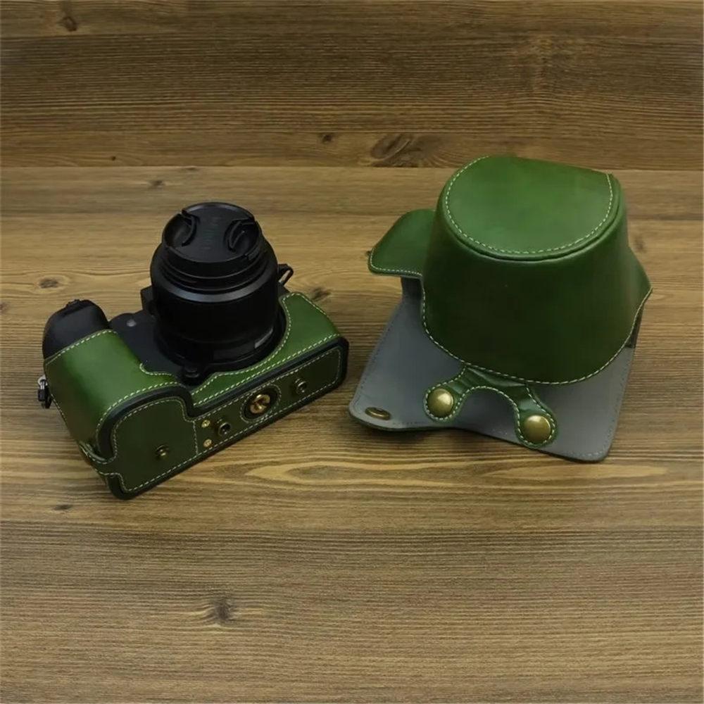 PU Leather Camera Case Bag for Fujifilm XS20 X-S20 15-45mm 15-35mm Lens With Strap Mini Case