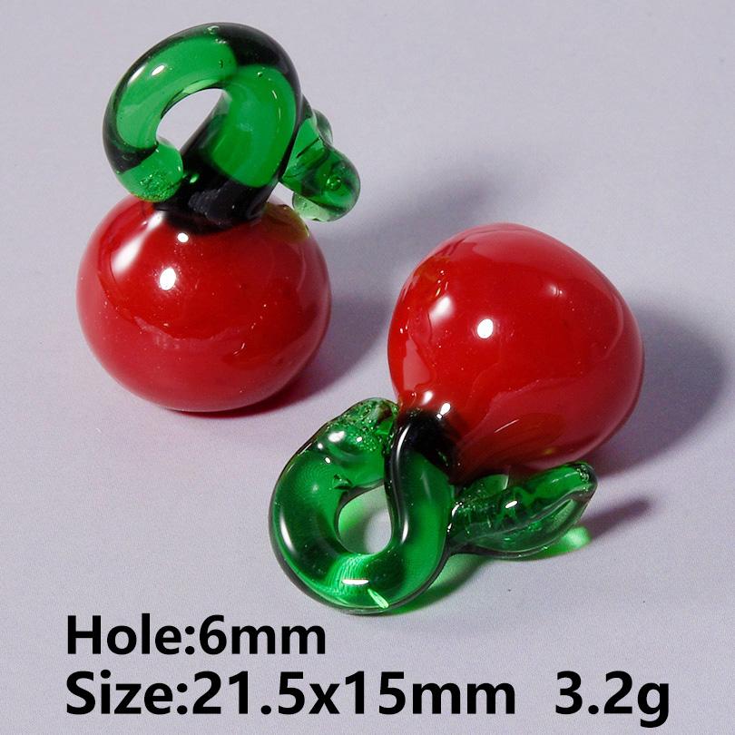 5/20 Stück/Los Verschiedene Früchte-Anhänger Erdbeere/Kirsche/Zitrone Anhänger Für Schmuckherstellung Großhandel Glasmaterialien Armbänder herstellen