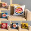 HOT BBurgerS KingS Cushion Cover Soft Reversible Durable Pillow Cover MultiScene Use for Home Car Daily Comfort