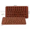 Flower Chocolate Silicone Mould DIY Mini Letter Dinosaur Fondant Mold Jelly Cookies Candle Making Children's Party Cake Decor