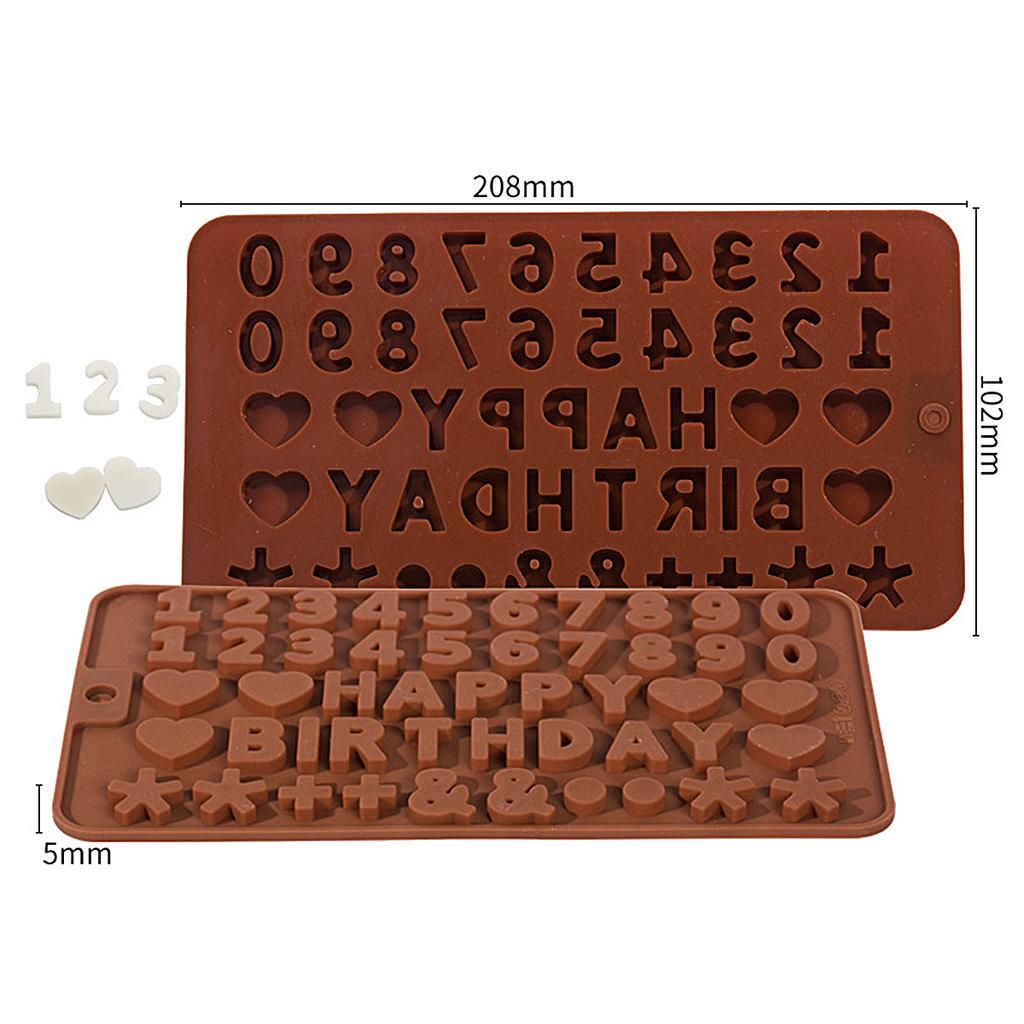 Flower Chocolate Silicone Mould DIY Mini Letter Dinosaur Fondant Mold Jelly Cookies Candle Making Children's Party Cake Decor