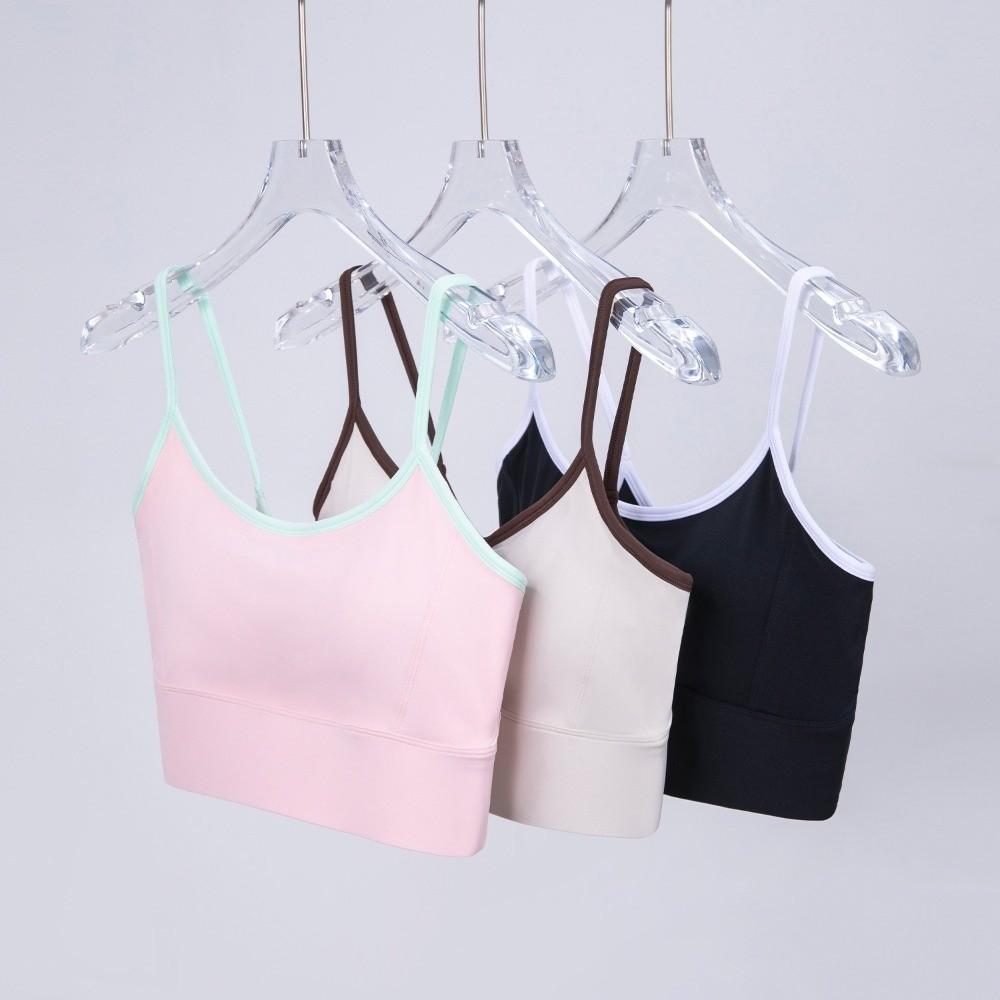 Contrasting Color Sports Vest Splicing Design Fitness Bra Beautiful Back Sports Bra  Youth