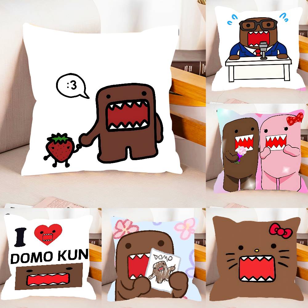 Cute DDomo Kun Case Plush Fabric Soft Pillowcase Double Sided Print Cushion Cover Household Gifts