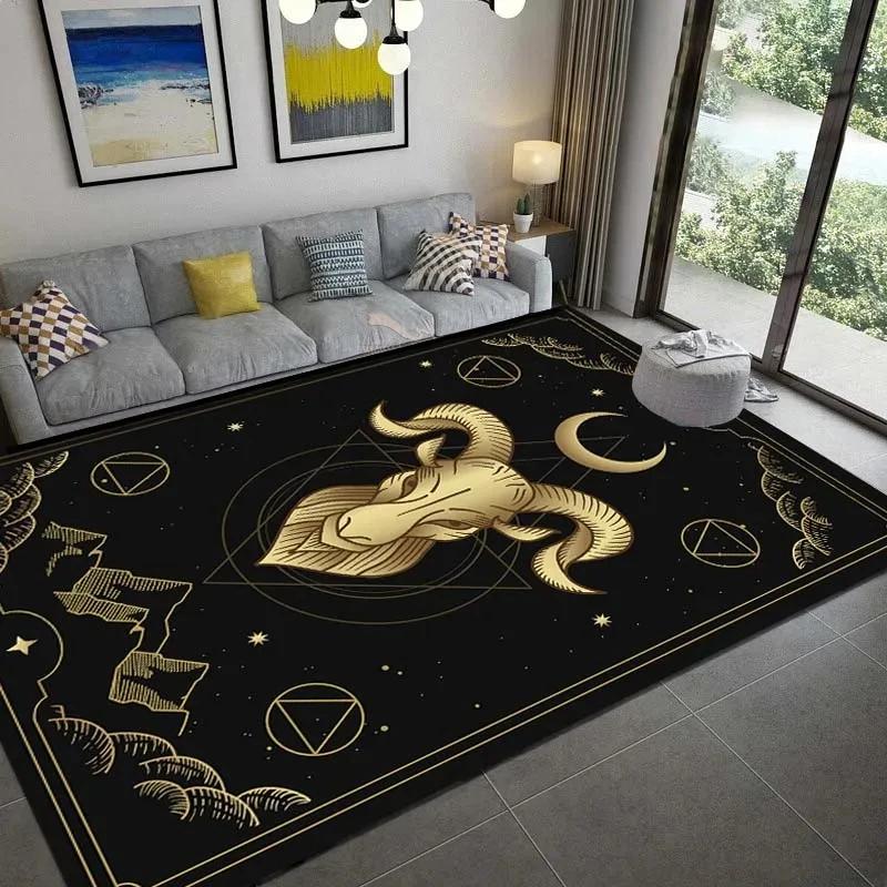 Tarot Witch Gothic Eyes Print Carpet for Living Room Home Decoration Sofa Table Large Area Rug Bedroom Bedside Floor Mat Gift
