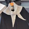 Triangular Wool Headscarf Solid Color Knitted Scarf Elegant Bandana  Waist Scarf