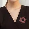 Spilla ghirlanda di cristallo retrò europea e americana nuova da donna atmosferica versatile corsage design di nicchia spilla accessori per abito