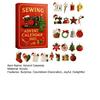 2025 Sewing Advent Calendar Craft Stitching Gift Box with 2D Acrylic Sewings Tools Buttons Threads Ornaments 24-Day Christmas Countdown Holiday Gift