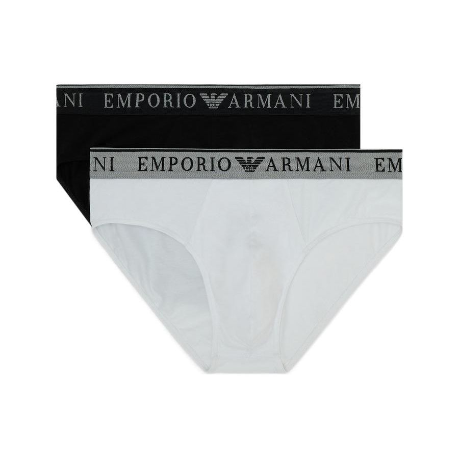 Emporio Armani FW23 Повседневное мужское нижнее белье с принтом логотипа, треугольники, 2 шт. 111733-3F720-10320 L
