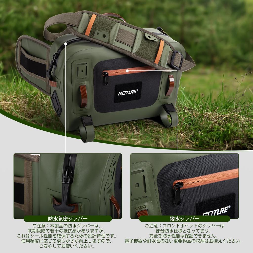 Goture Fishing 10L Large IPX8 840D TPU Fly Fishing Tackle for Stream and Outdoor Activities Bag, Capacity, Waterproof, Material, Ultra-Lightweight,