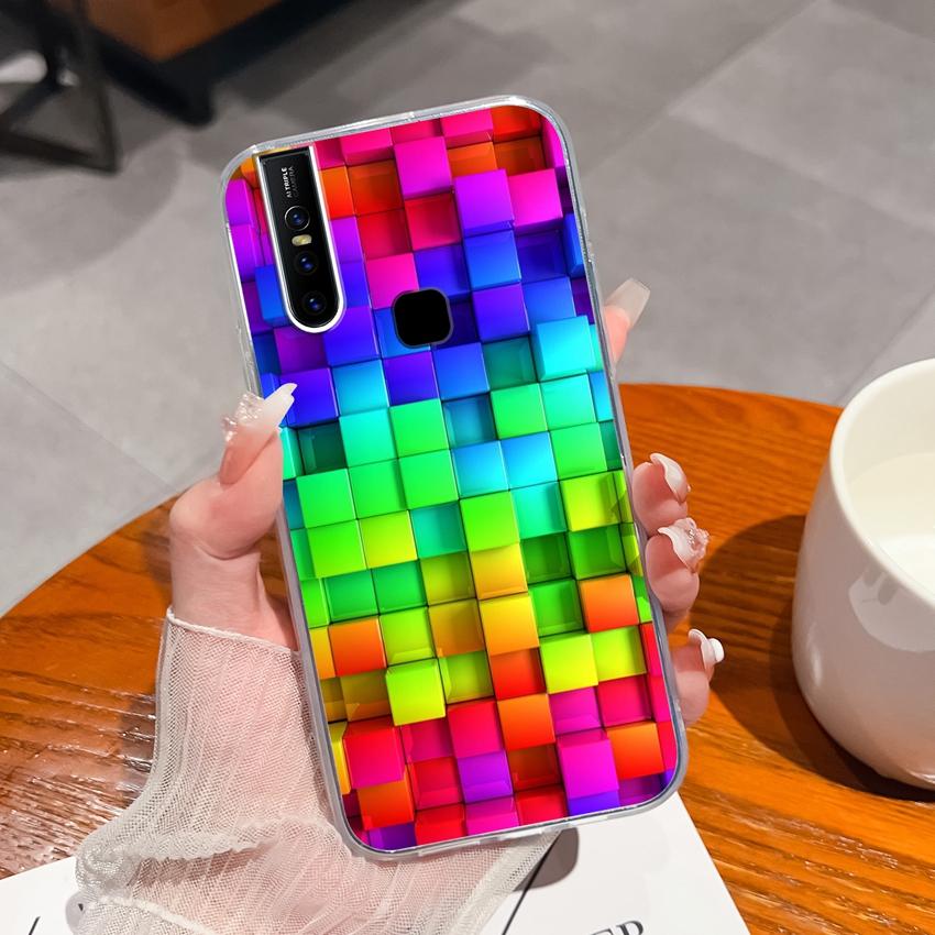 For Vivo V15 V19 V27 S15 U20 V21 V20 Phone Casing Cute Ragdoll Bear Pattern Transparent Slim Silicone Dustproof Back Covers Shell For Vivo Bumper Case