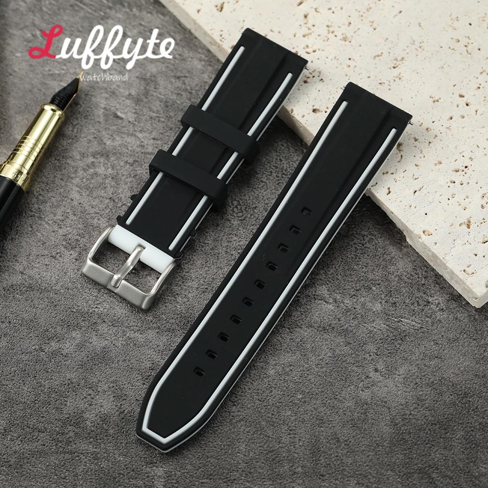 Soft Silicone Quick Release Watchband 20mm 22mm 24mm Universal Rubber Colorful Replacement Men Women Bracelet Watch Straps