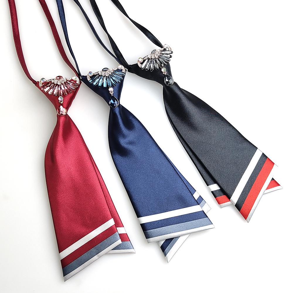 Girls' No-Knot School Tie - New Style, Short Neck, Ideal for Students