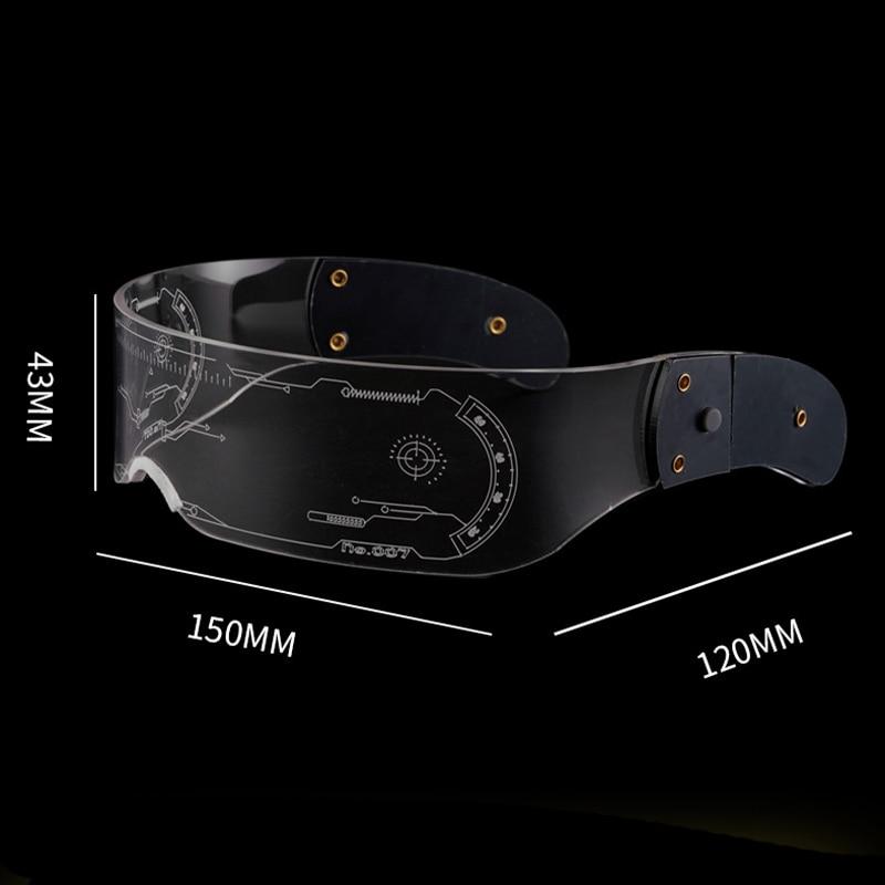 Colorful Luminous LED Glasses for Music Bar KTV Neon Party Christmas Halloween Decoration LED Goggles Festival Props