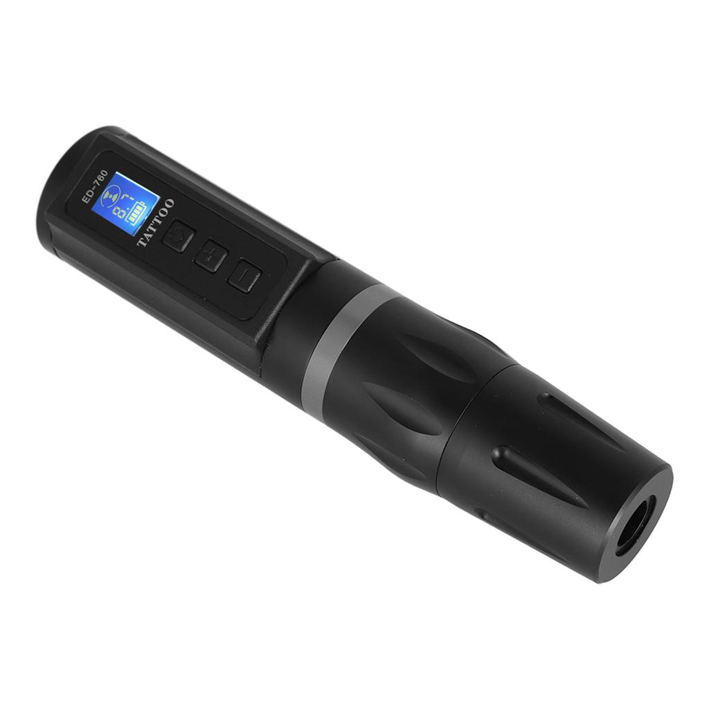 Cordless Tattoo Pen Machine Aluminum Alloy Frame Digital Display High Speed Tattoo MachineGrey