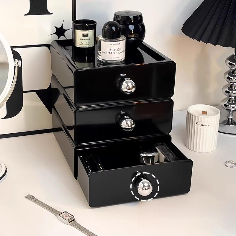 Cosmetic Storage Box Organizer Desktop Dressing Table Skin Care Storage Cabinet Drawer-style Multilayer Office Desk Storage Rack