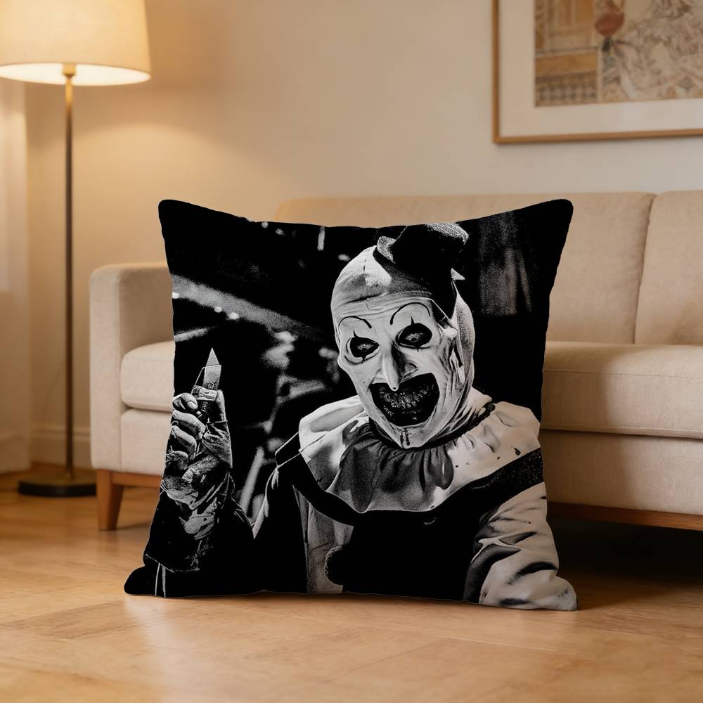 Horror Movie Terrifiers Pillow Case Pattern Printed Pillowcase For Living Room Sofa Cushion Cover