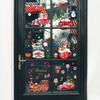 Static Christmas Sticker Showcase Windows Glass Door Sticker Car Snowflake Santa Christmas