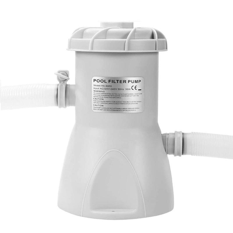 Unité de Filtration et de Circulation d'Eau de Piscine pour Usage Hors-Sol, Connexion Électrique sur Fil et Boîtier en ABS pour le Service de Filtration Quotidien et l'Entretien de Piscine Domestique