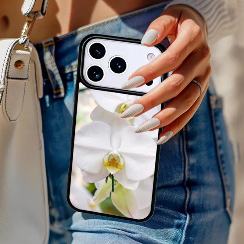Orchid Flowers Colorful Phone Case For iPhone 17 Air 14 15 13 12 Max Cover For Apple 16e 11 Pro Max Plus Coque