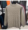 High-End Fashion Wool Pullover for Middle-Aged and Elderly Men - Thick, Warm Knit Sweater