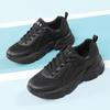 Comfortable All-black Sports Shoes Spring and Autumn Mesh Breathable Running Shoes Casual Soft-soled Walking Travel Shoes