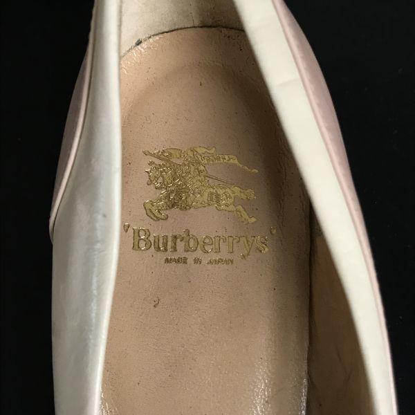 Vintage 90s Made in Japan Burberrys Pointed Toe Pumps Size 23.0 D Ivory Beige Shoes Pumps(USED)