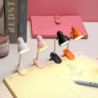 New Reading Light Adjustable Clip Mini Desktop Table Lamp Battery Powered Camping Portable Clamp Night Light