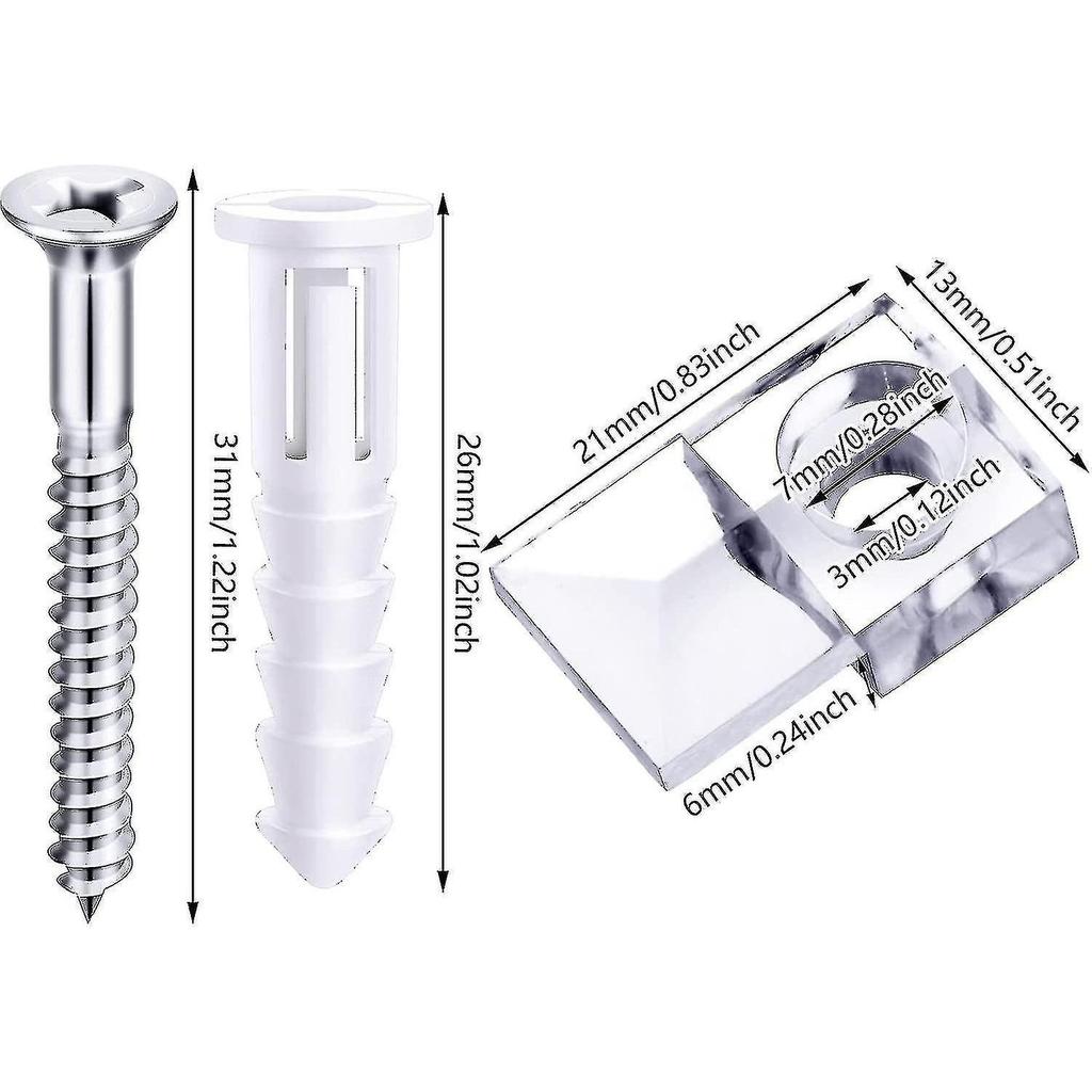 20 Pack Mirror Holder Clips Dlass Retainer Clips Kit Mirror Hanging Kit Mirror Hanging Hardware