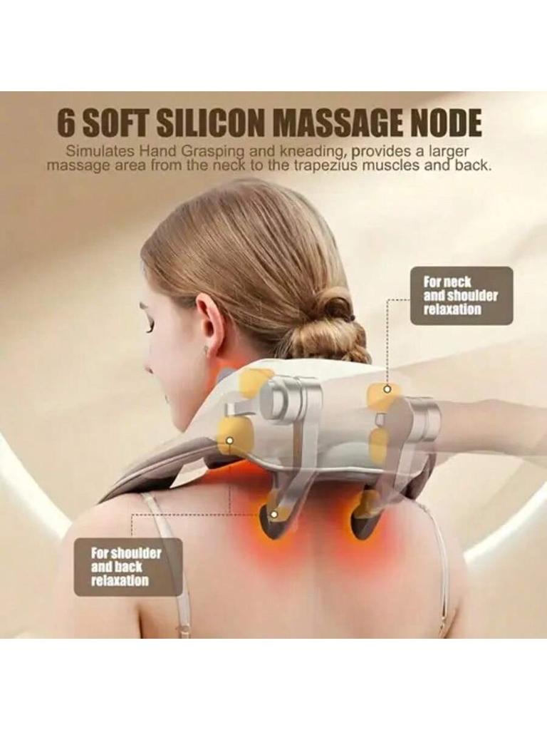 Shoulder and Neck Massager with Heat Therapy and Electric Acupoint Massage - Deep Kneading Massage, Human Hand Simulation Design