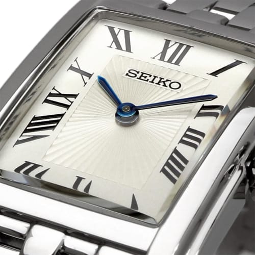 Seiko Women's Quartz Watch with Rectangular Face, Silver, SWR083, Overseas Model