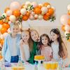 122PCS Orange and Yellow and Latex Balloon Set Suitable for Birthday Parties, Weddings, Valentine's Day Party Decoration