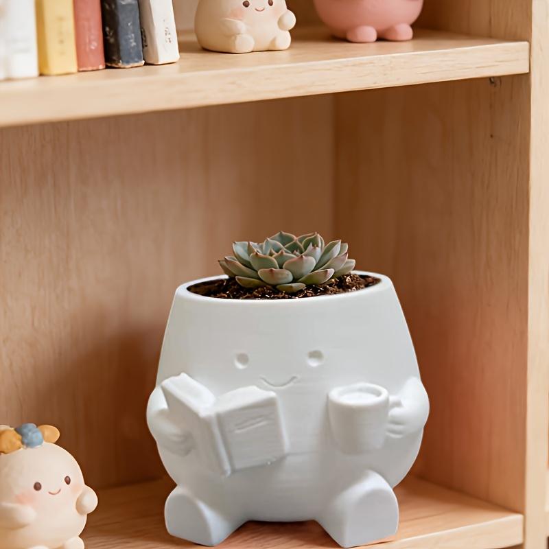 3D Printed Minimalist Flower Pots, Reader Companion Flower Pots, Heartfelt Flower Pots, Calm Flower Pots, Succulent Flower Pots