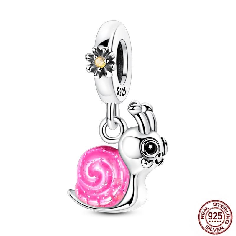 Copper Loveheart Charms Beads Cute Cat Panda Poker Phone Charm Pendant Fit Original Bracelet Diy Jewelry Women Gift