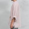 2025 Middle East Men's V-Neck Loose Flare Long Sleeve Muslim T-Shirt