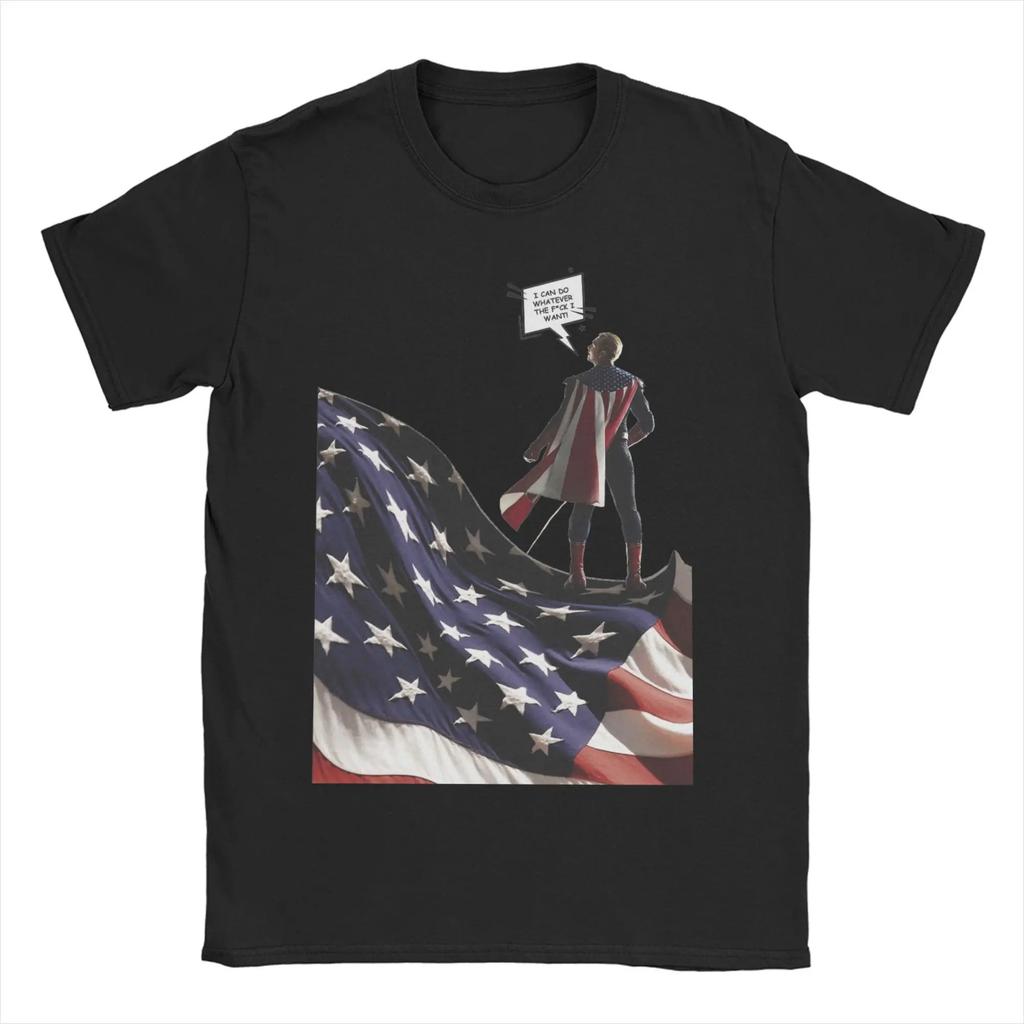 The Boys "Oczy Laserowe Homelander Styl Komiksowy" Graficzna Oversize Streetwear Koszulka Merch dla Fanów Koncertów Pop Rock