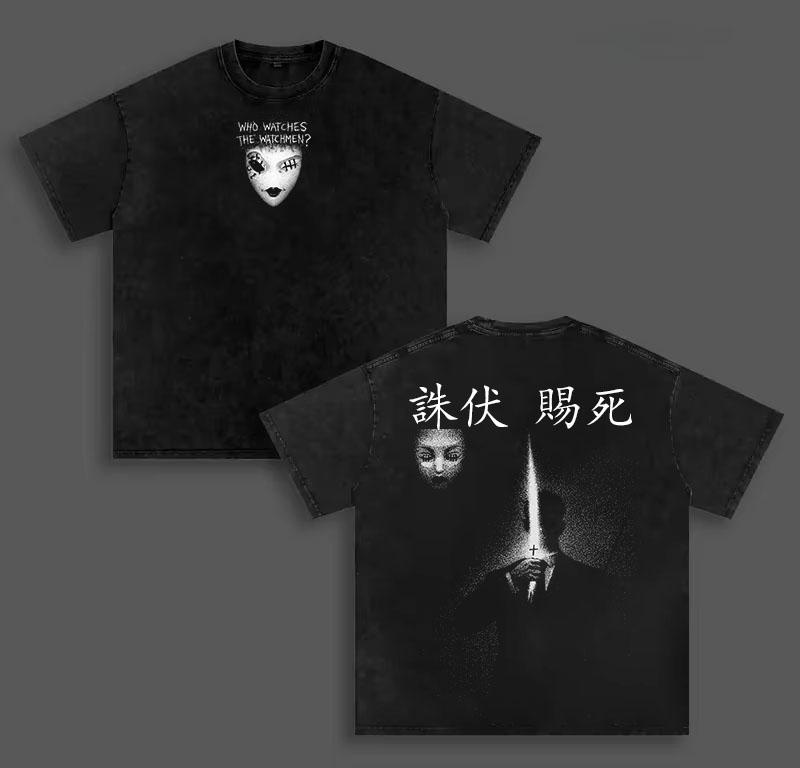 

Anime Jujutsu Kaisen T-shirt For Men Clothing Hiromi Higuruma Vintage Washed Tshirt Top Summer Short Sleeve Cotton Tee Shirt S