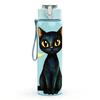 1PC Night Moon Black Cat 750ml Color Plastic Sports Water Bottle Leakproof Flip Straw Lid Suitable for Sports Office Home Use