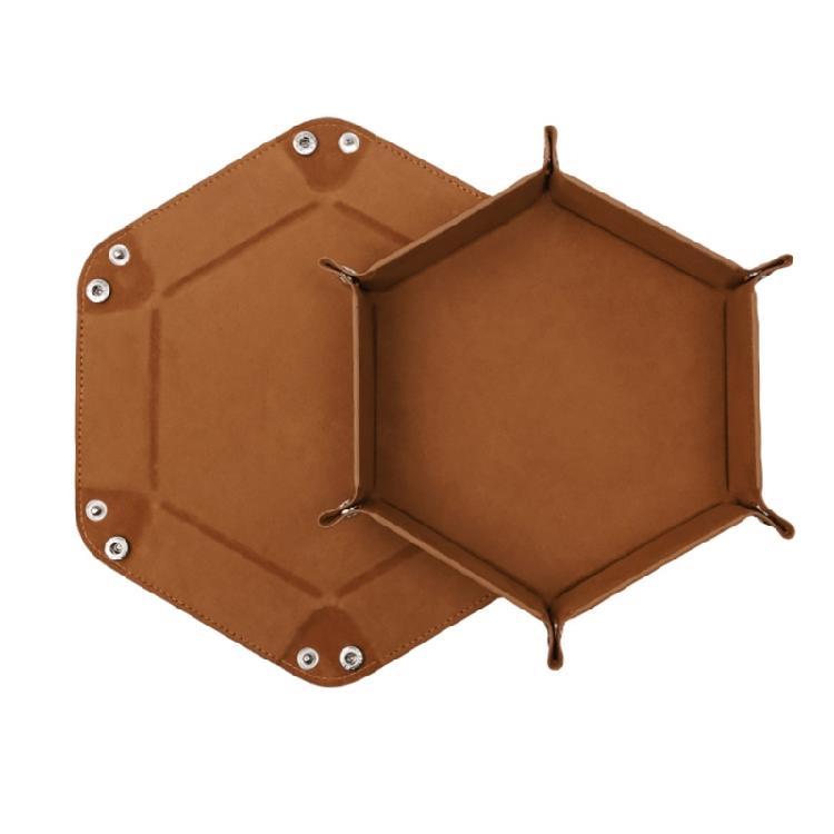 Dices Folding Tray PU Leather Velvets Holder Portable Folding Dices Rolling Tray