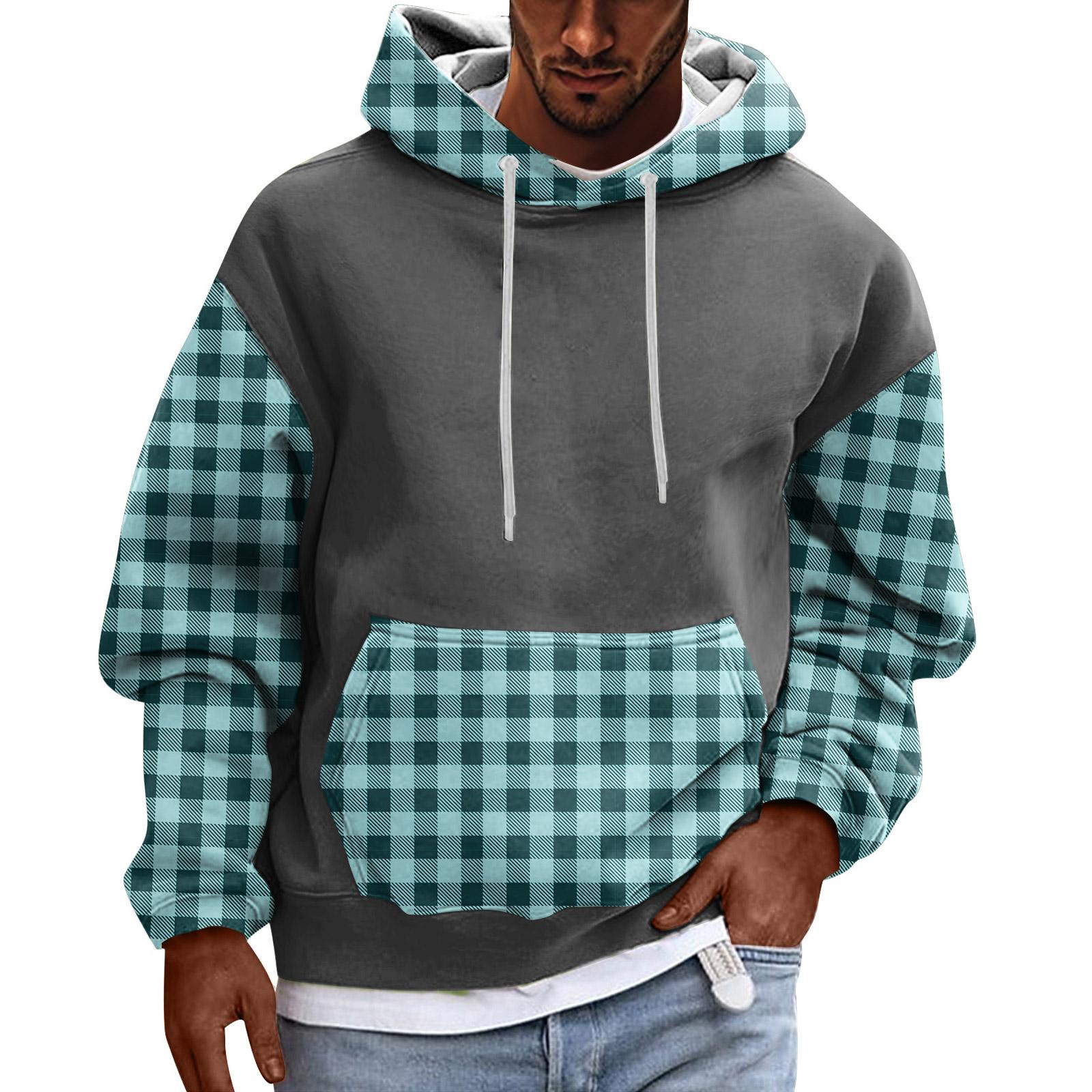 

Hooded Sports Tracksuit Unisex Running Outfits Long Sleeve Pullover Hoodies Sweatshirt L ціан