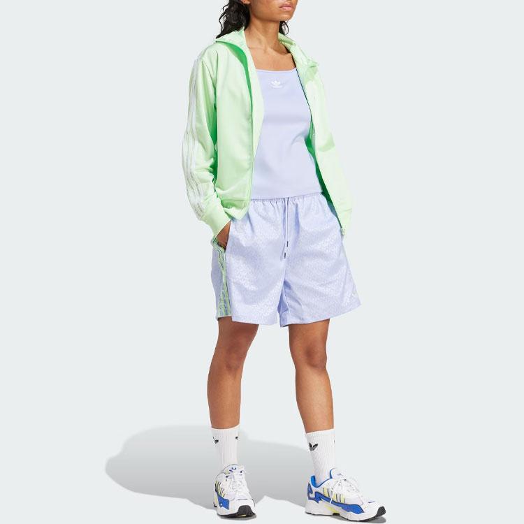 adidas Trening larg Adicolor Classics pentru femei, Verde Sclipitor Semi, Streetwear pentru femei IP0614