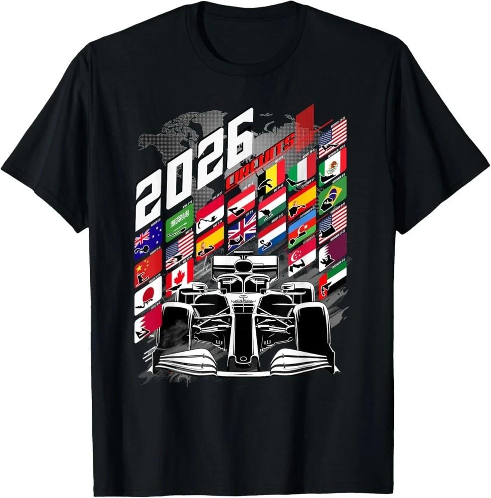 

2026 Calendar Racing Circuit Schedule Gear Places T-Shirt_reprin wbr/ t_fanmade_sale @ Unisex T-Shirt 5XL різнокольоровий