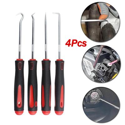 4-teiliges Auto-Öldichtungs-Schraubendreher-Set, Schlauchentfernungshaken-Set, O-Ring-Dichtungsabzieher, Entferner, Pickhaken, Reparaturwerkzeuge