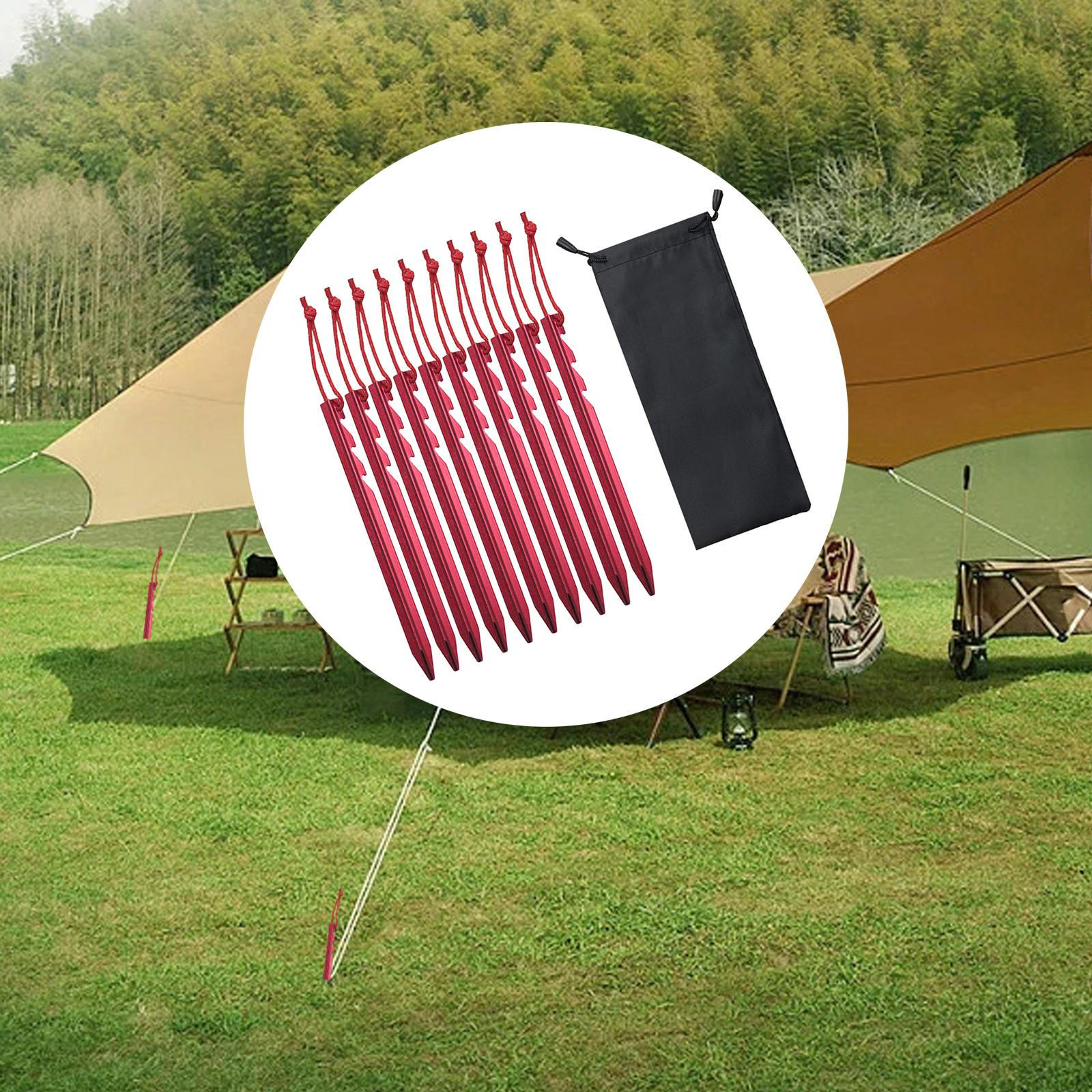 

10 шт. для палатки со светоотражающими шнурками The Campsite красный