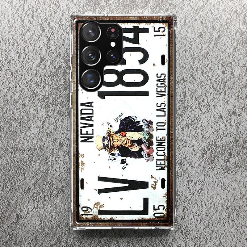License New York Plate Number Phone Case For Samsung Galaxy S25 S24 S23 Ultra S22 Plus S21 S20 FE S10 + S25Ultra S24U Soft Cover