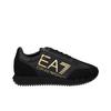 Emporio Armani EA7 Leather Logo Detail Round Toe Lace-Up Low-Top Casual Shoes Unisex casual shoes Black 7X000541AF18609MZ177