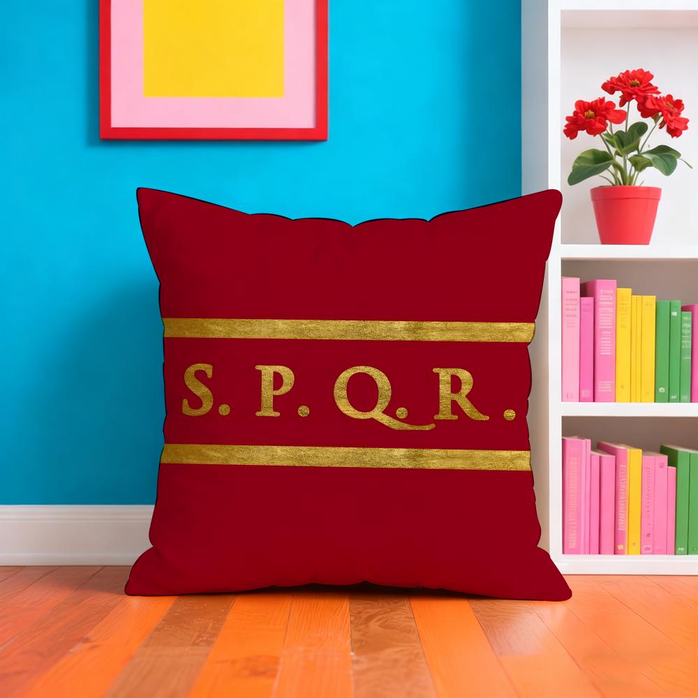 SsPQR Fashion Pillow Case Pillow Case Plush Fabric Soft Double Sided Print Home Sofa High Quality Cushion